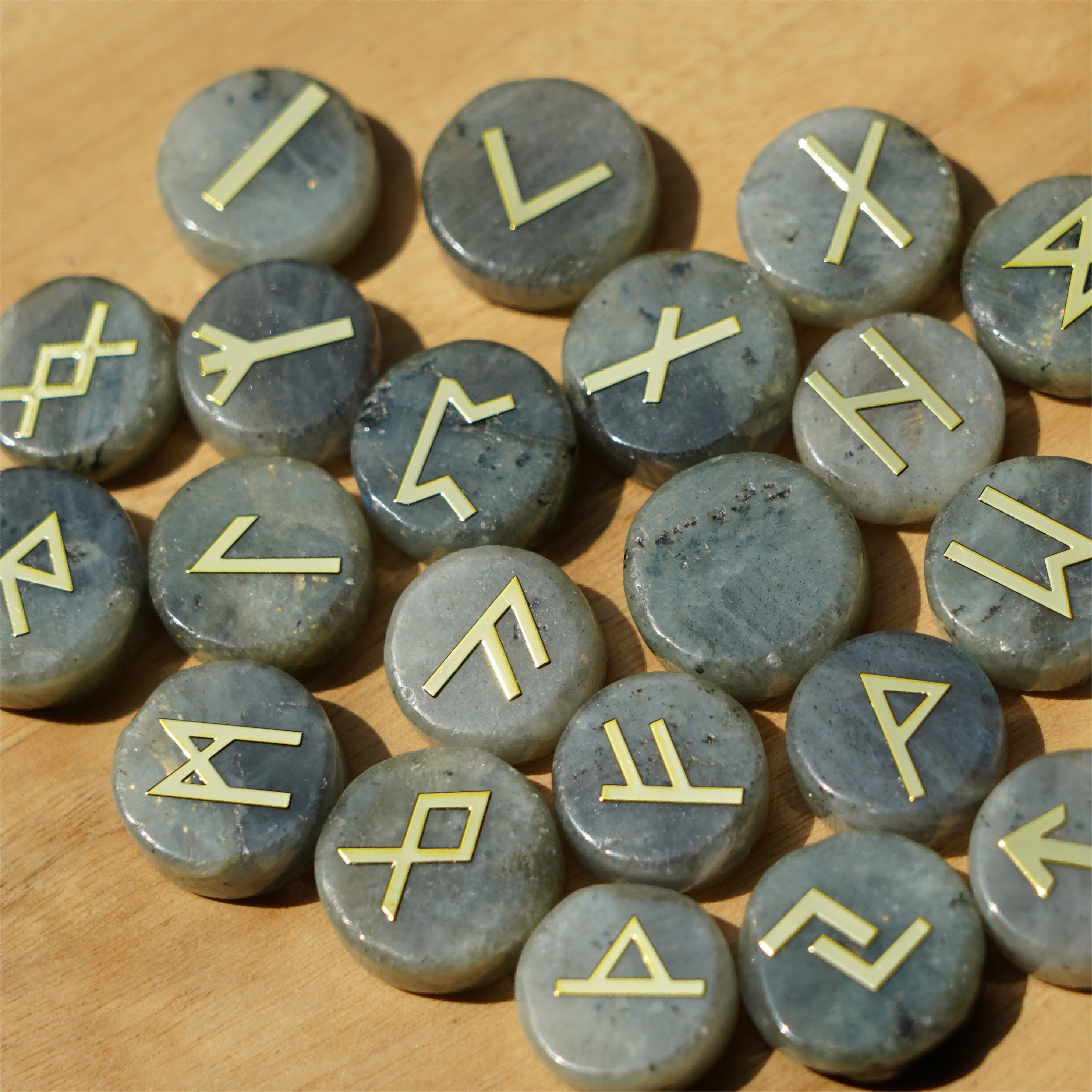 25pcs Mixed Crystal Runes Healing Set | 15mm Polished Stones