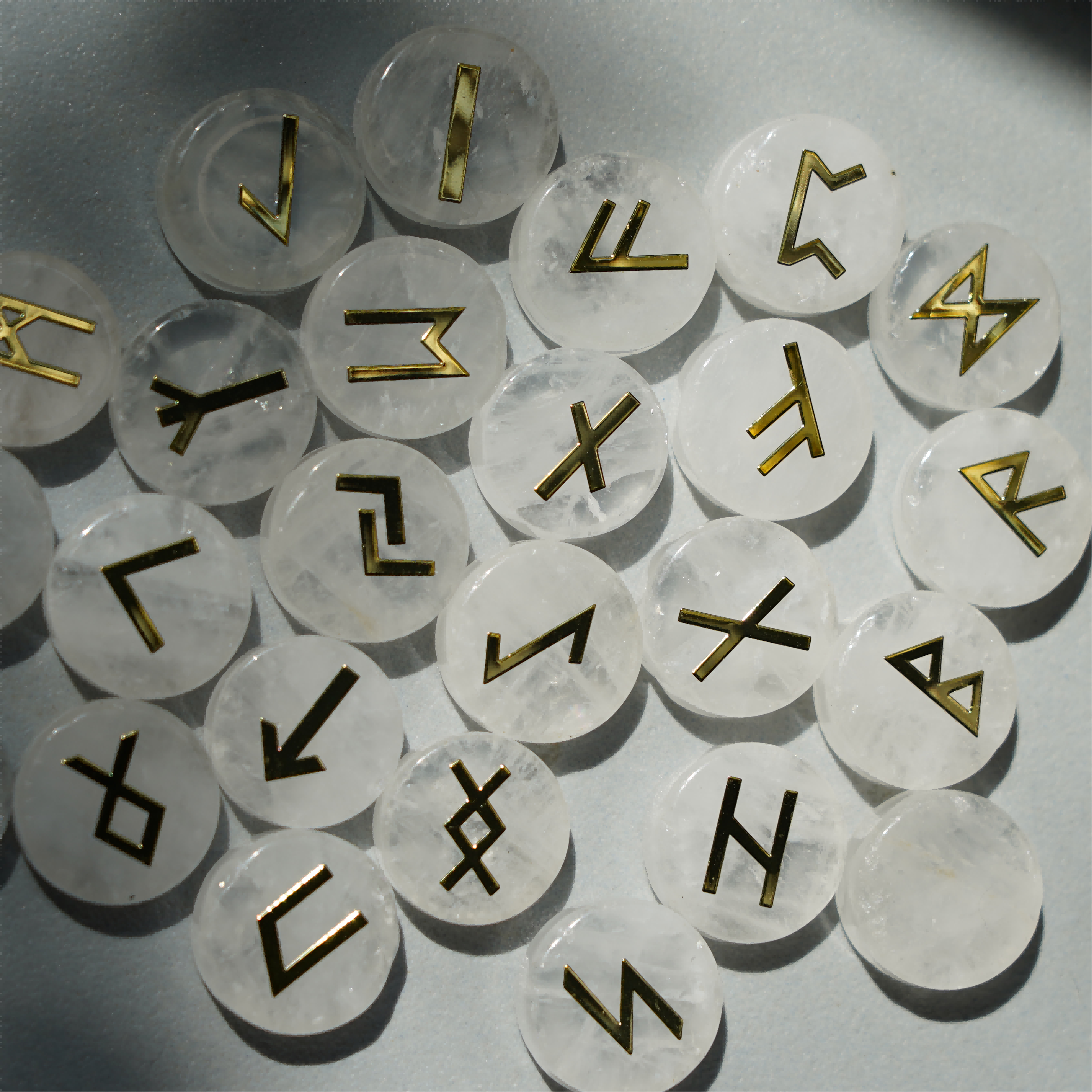 25pcs Mixed Crystal Runes Healing Set | 15mm Polished Stones