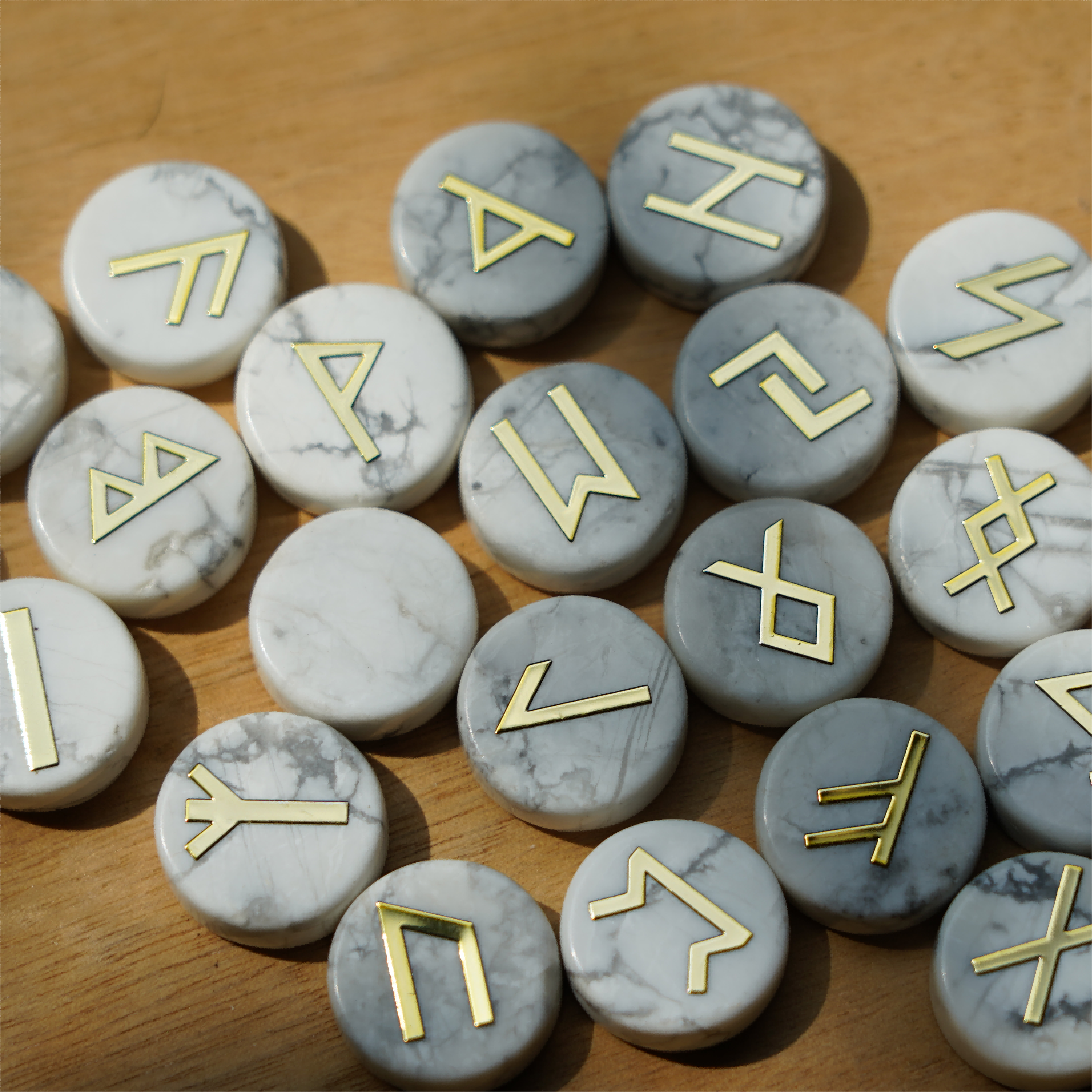 25pcs Mixed Crystal Runes Healing Set | 15mm Polished Stones
