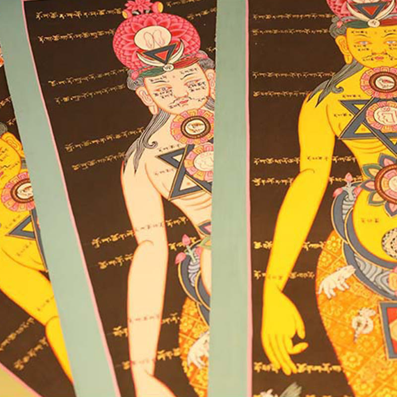 26.77x11.42 in Tibetan Thangka Painting Handmade Decoration