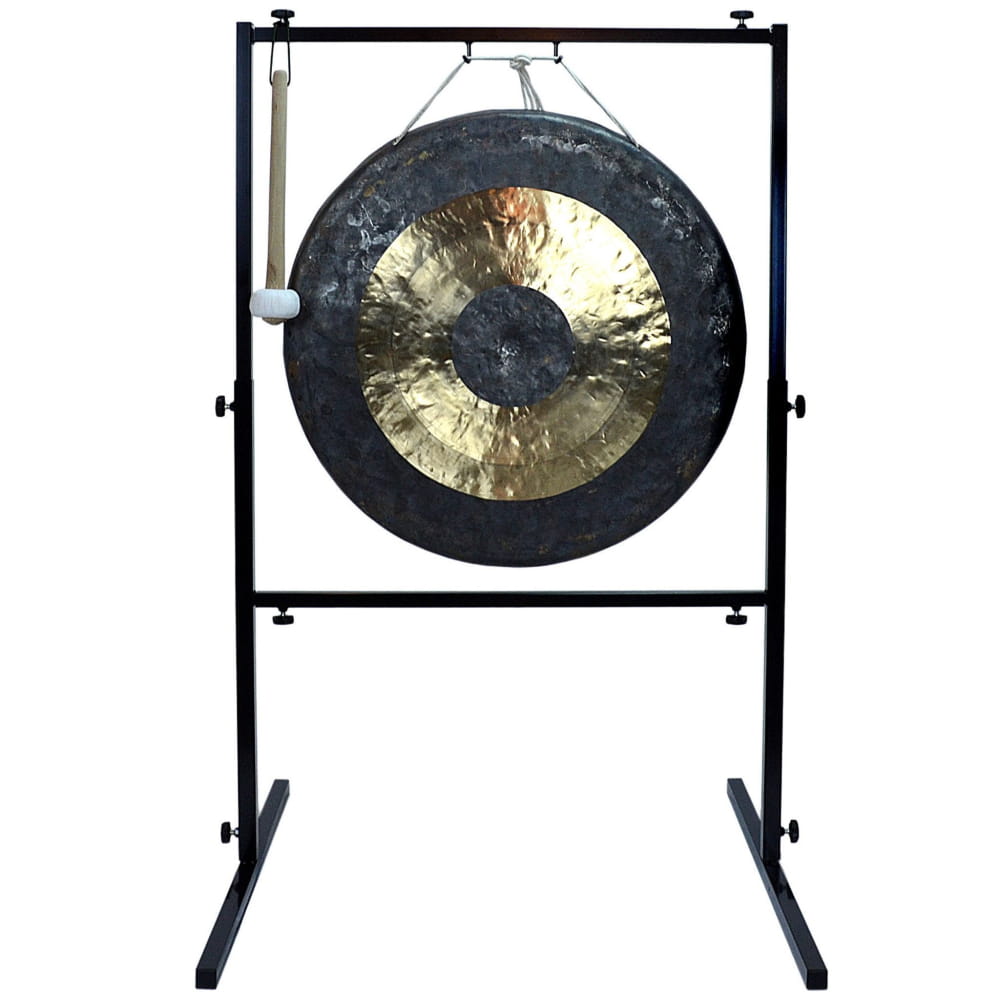 26 Inch Chinese Gong with Stand and Mallet - Percussion Instrument - Large Chinese Gongs with Stand