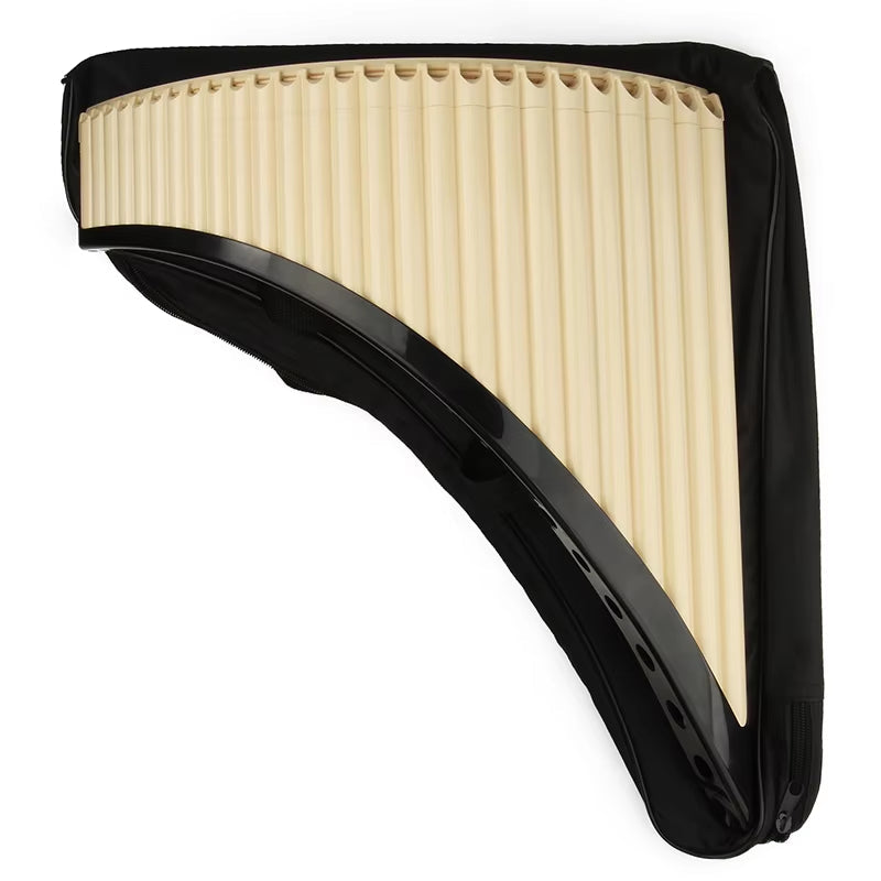 Air filter with black frame and beige pleated material for 26-Pipe Pan Flute