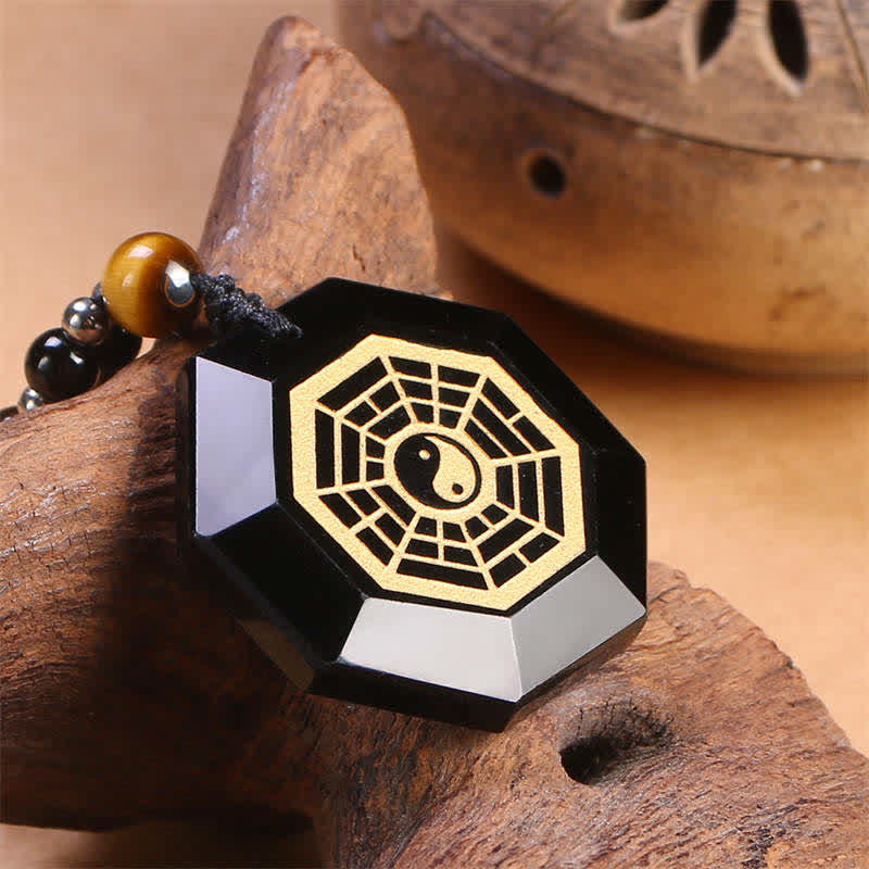 Black Obsidian Yin Yang Necklace | Purification & Balance