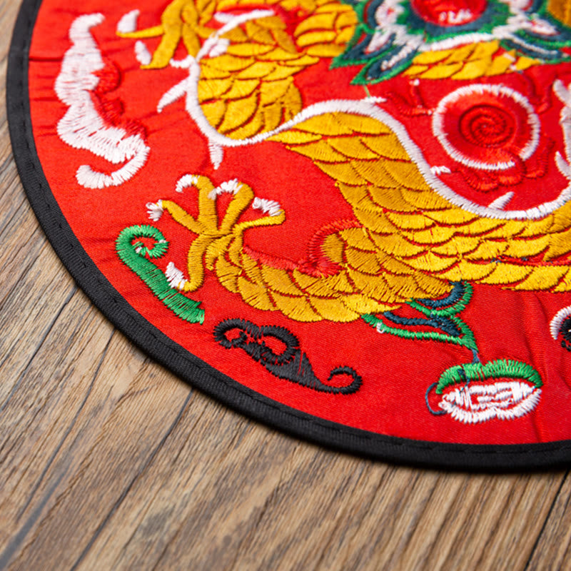 Dragon Embroidery Tea Mat | Spiritual Home Accents 19cm