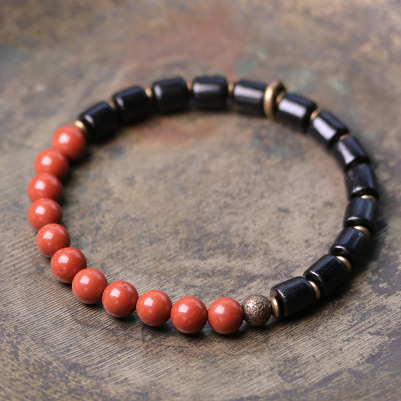 Ebony Wood Spiritual Couple Bracelet for Balance & Peace