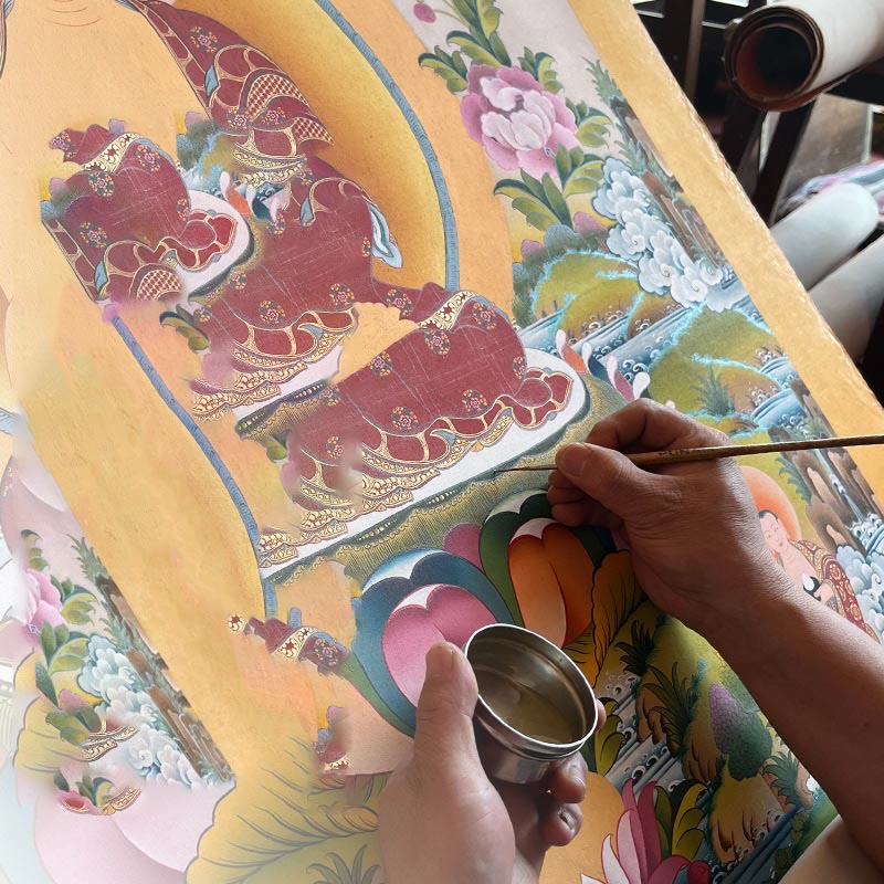 27.56 inch Tibetan Thangka Mandala Wall Art Decoration