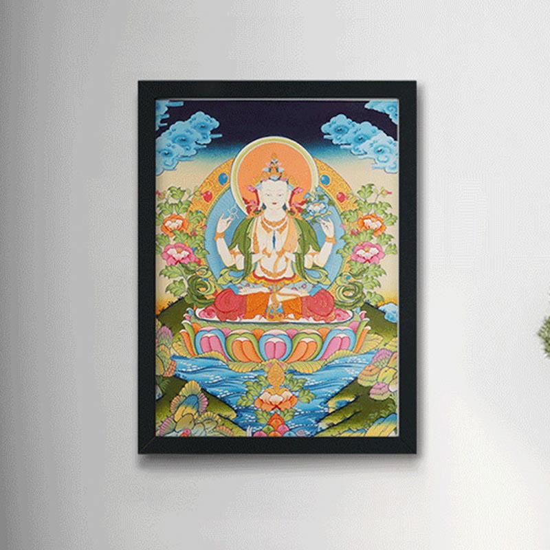 27.56 inch Tibetan Thangka Mandala Wall Art Decoration