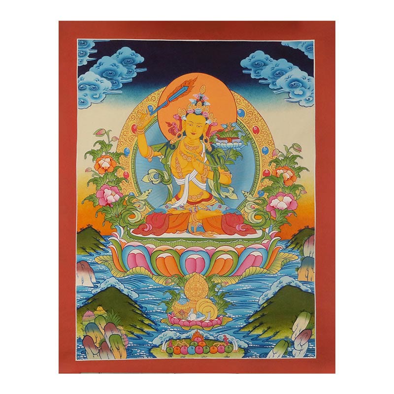 27.56 inch Tibetan Thangka Mandala Wall Art Decoration