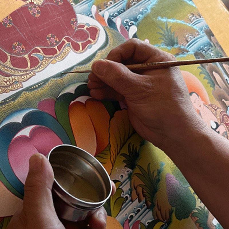 27.56 inch Tibetan Thangka Mandala Wall Art Decoration