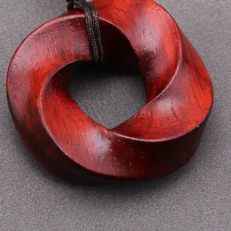 Spiritual Red Sandalwood Auspicious Clouds Necklace