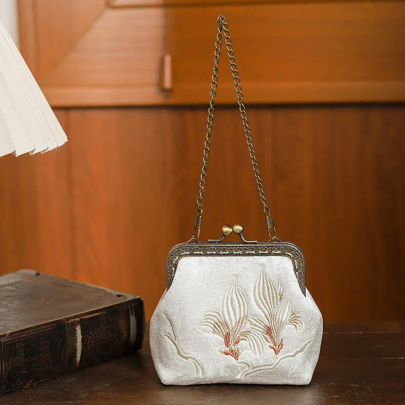 Embroidered Butterfly Oriental Cherry Handbag 11cm