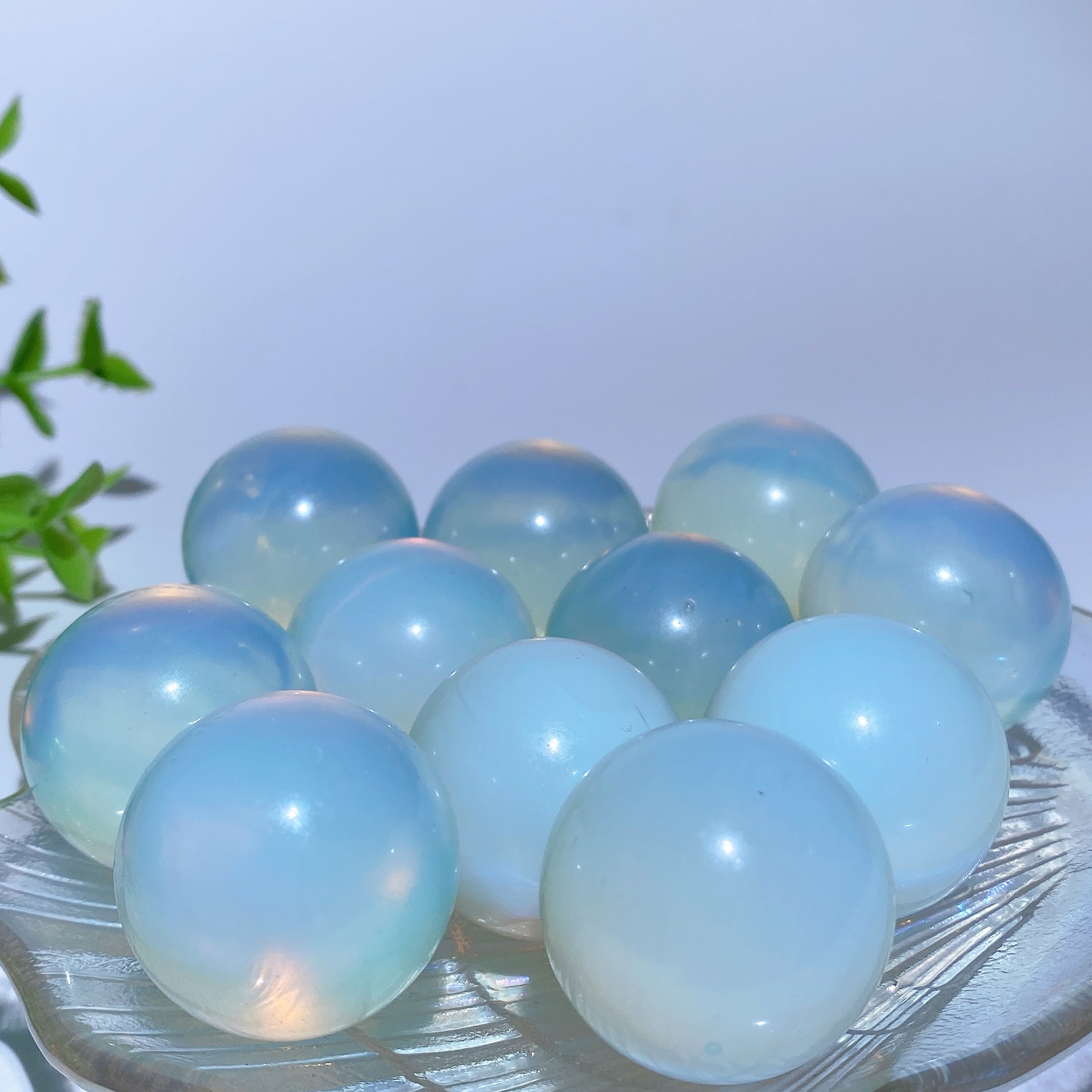 28mm Polished Opalite Crystal Sphere for Healing and Meditation