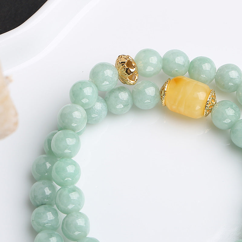 925 Sterling Silver Jade Bracelet Meditation for Prosperity & Abundance