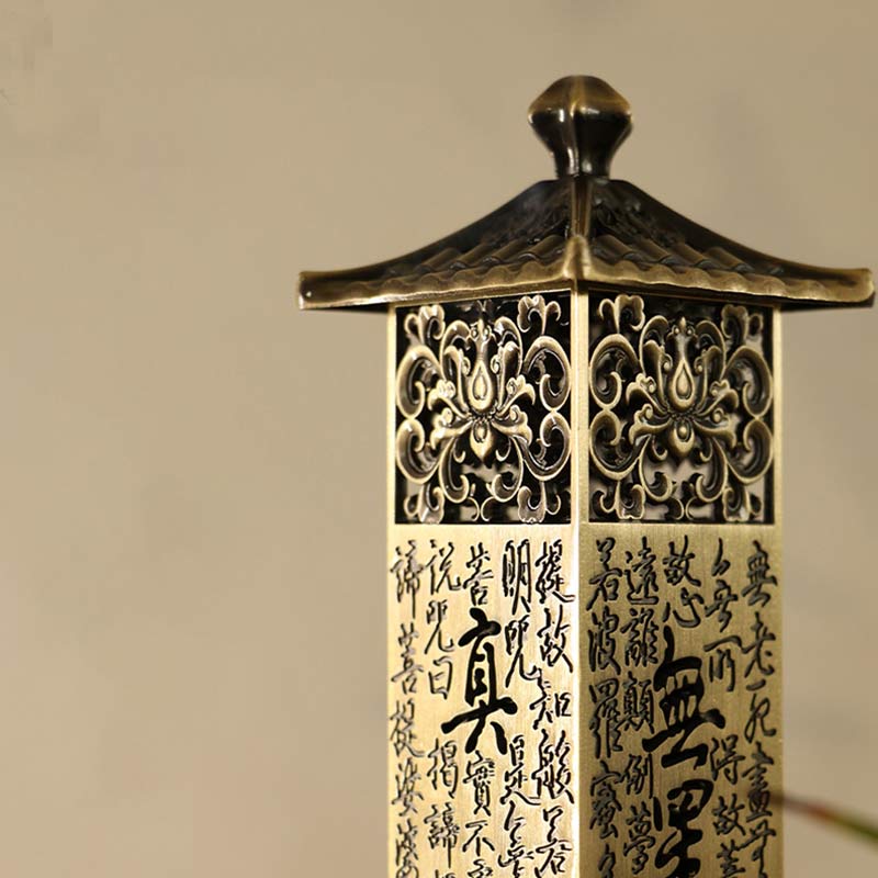 Heart Sutra Alloy Incense Burner for Spiritual Healing