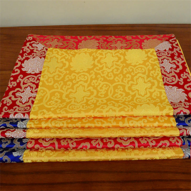 Brocade Prayer Altar Table Runner with Dragon & Vajra Symbols