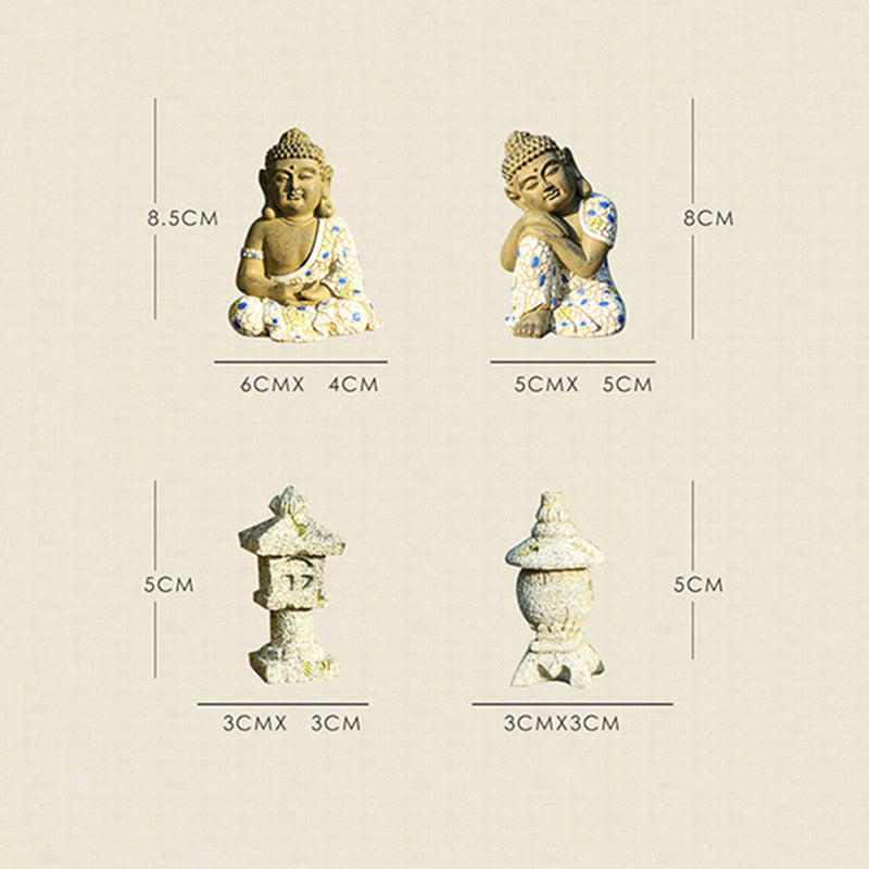 Meditating Zen Buddha Resin Statue for Serenity & Calm