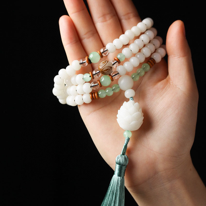 7*9mm Bodhi Seed Mala Bracelet | Protection & Wisdom