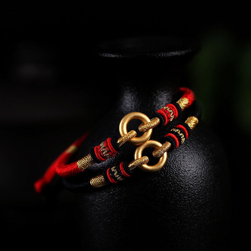 Unisex Red String Bracelet with Silver 999 for Protection and Luck