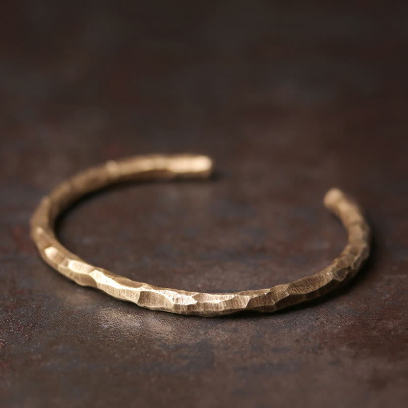 Copper Tibetan Luck Cuff Bracelet 63mm Unisex Spiritual