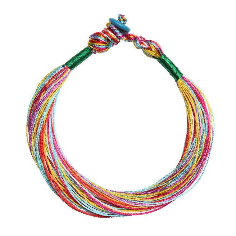 Tibetan Five Colorful Thread Red String Protection Bracelet