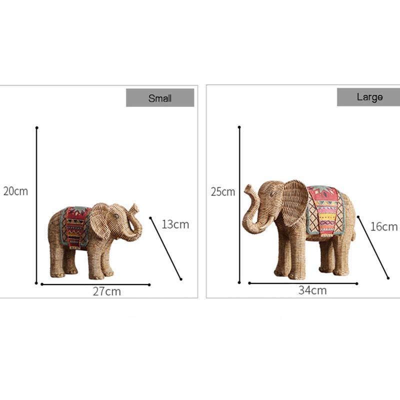 Elephant Resin Decoration for Wisdom & Wealth Home