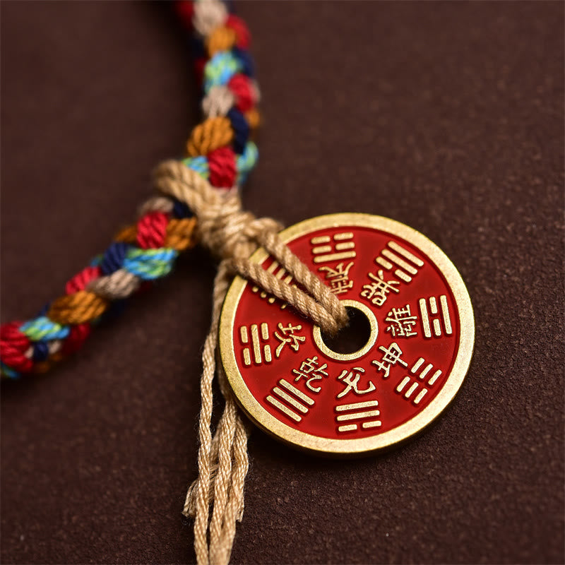Bagua Harmony Multicolored Rope Yin Yang Bracelet