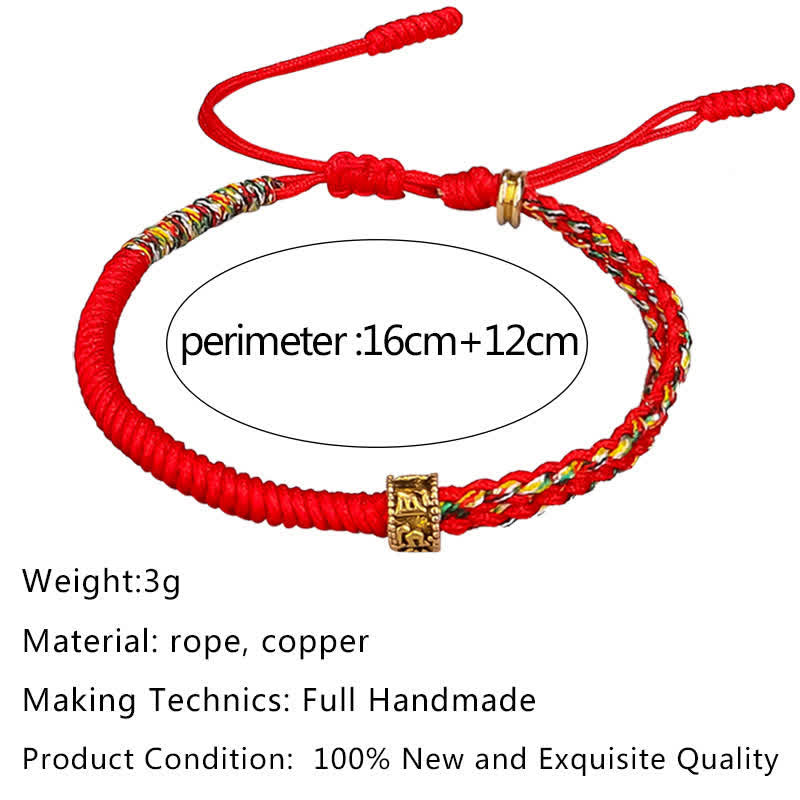 Om Mani Padme Hum Protection String Bracelet Unisex