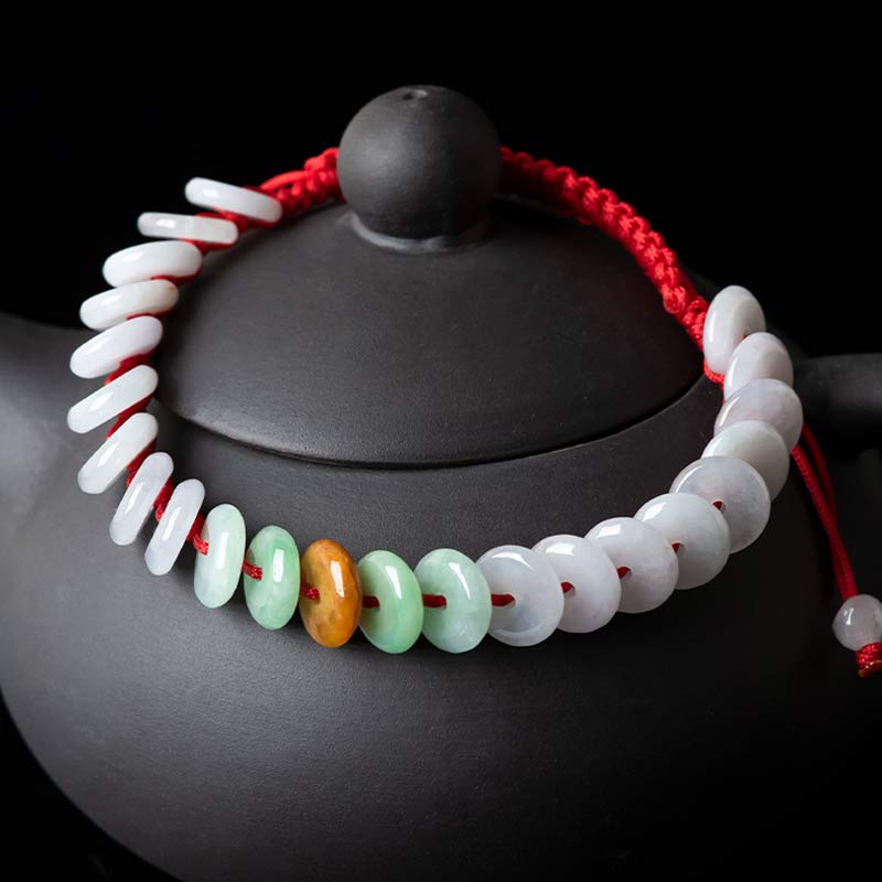 Adjustable Jade Red String Lucky Bracelet 14-20cm