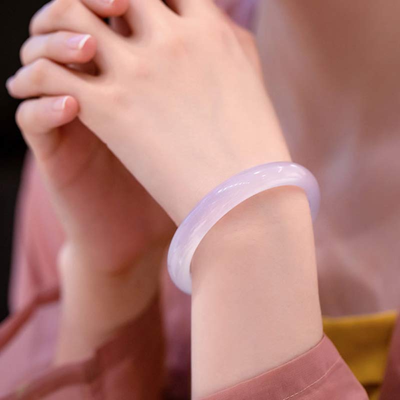 Chalcedony Harmony Bracelet Positive Energy Bangle 54mm