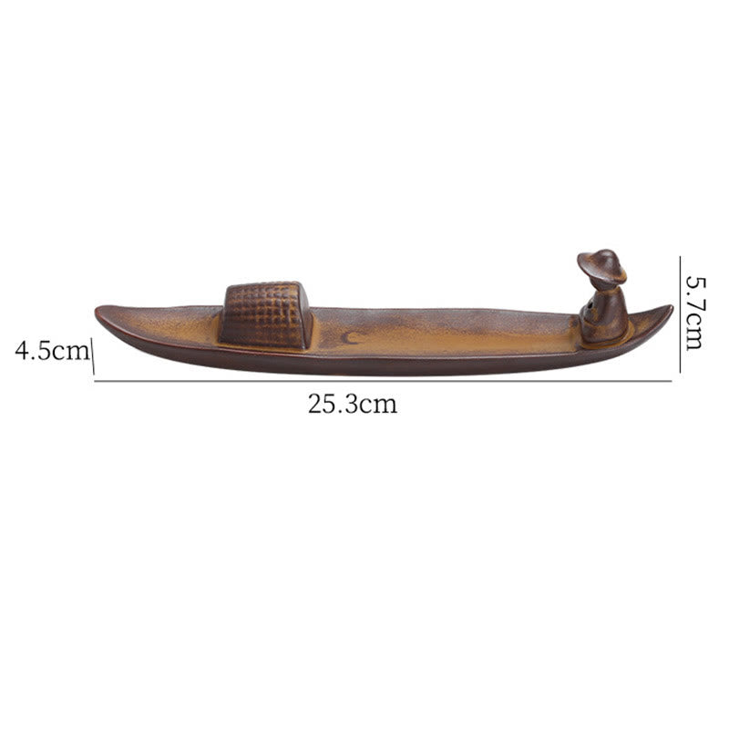 Ceramic Meditation Incense Burner | Lonely Fisherman Design