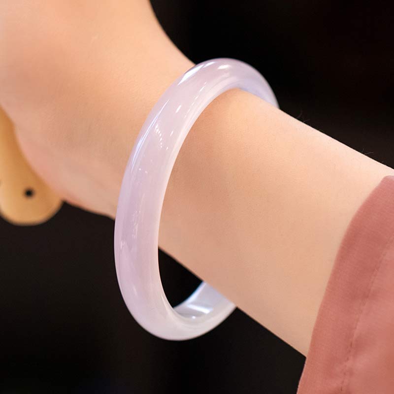 Chalcedony Harmony Bracelet Positive Energy Bangle 54mm