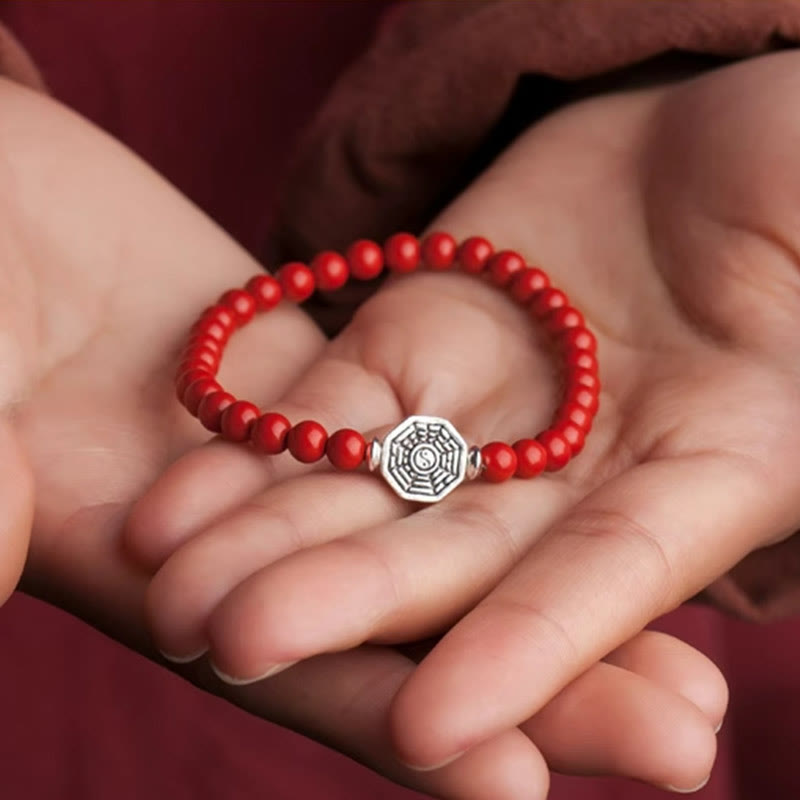 Yin Yang Cinnabar Concentration Bracelet 6mm String