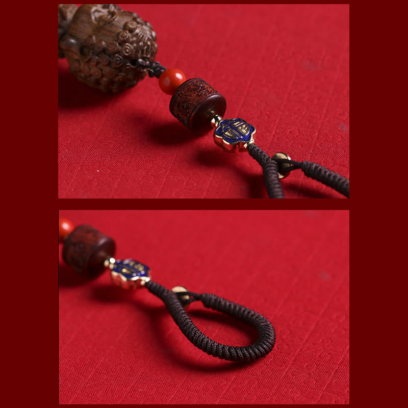 Chinese Zodiac Green Sandalwood Protection Key Chain