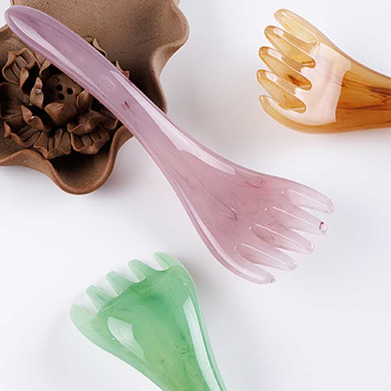Resin Gua Sha Massage Comb for Skin Elasticity & Healing