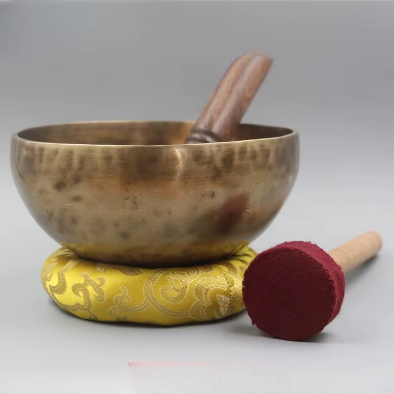 Brass Nepal Singing Bowl Handmade Percussion Instrument Meditation Yoga Tibetan Singing Bowls Sound Healing Instrument Accessory