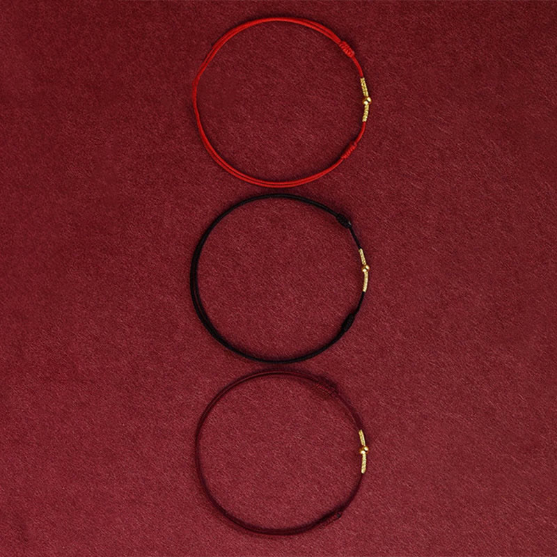 925 Sterling Silver Red String Protection Bracelet for Wrist or Ankle