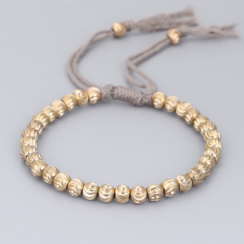 Tibetan Copper Bead Spiritual Bracelet for Luck & Balance