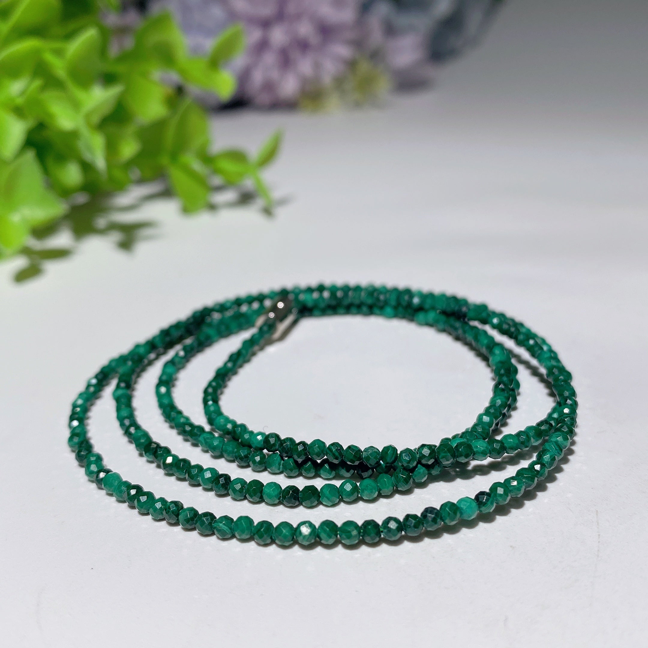 2mm Mixed Crystal Spiritual Healing Necklace Magnetic Buckle