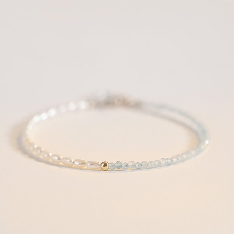 2mm Turquoise Pearl Wisdom Bracelet