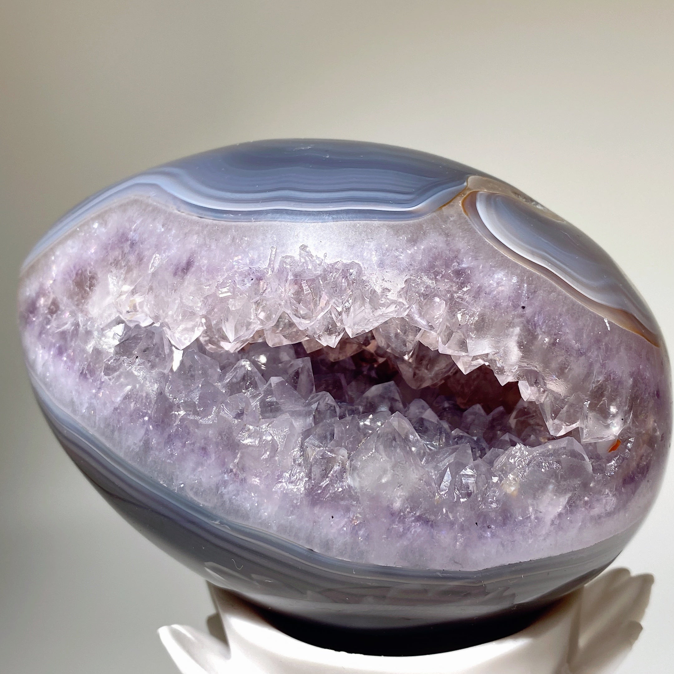 3.0"-4.0" Druzy Agate Crystal Egg for Healing & Meditation