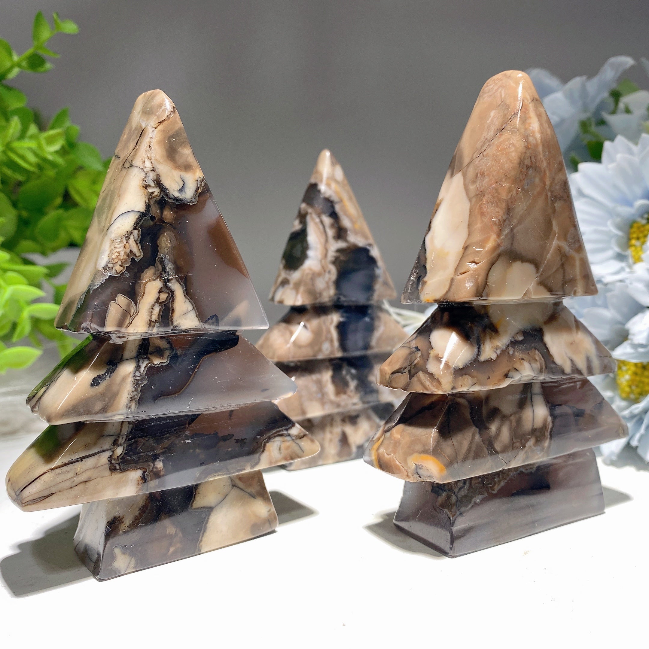 3.0-4.0 inch Volcanic Agate Crystal Tree for Healing