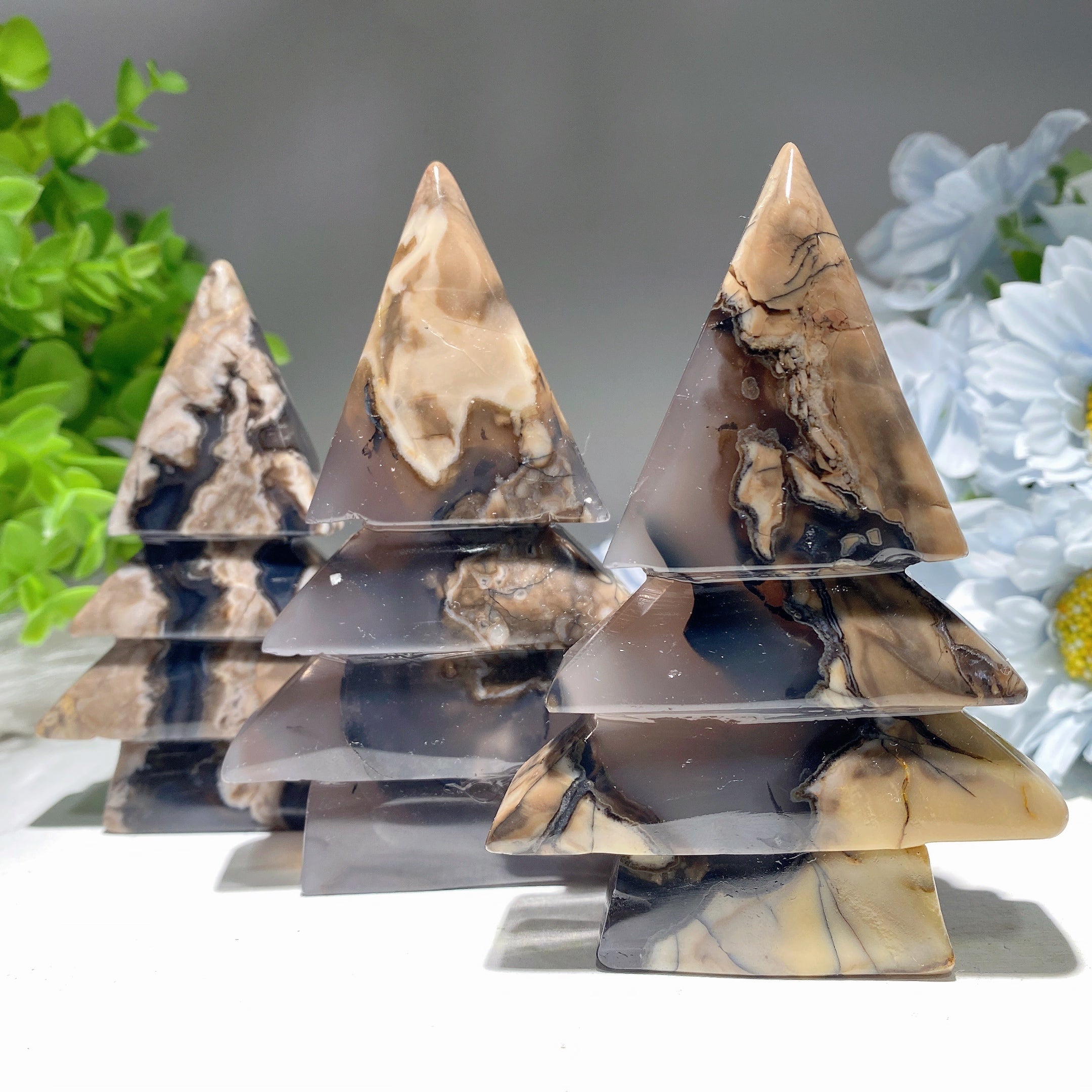 3.0-4.0 inch Volcanic Agate Crystal Tree for Healing