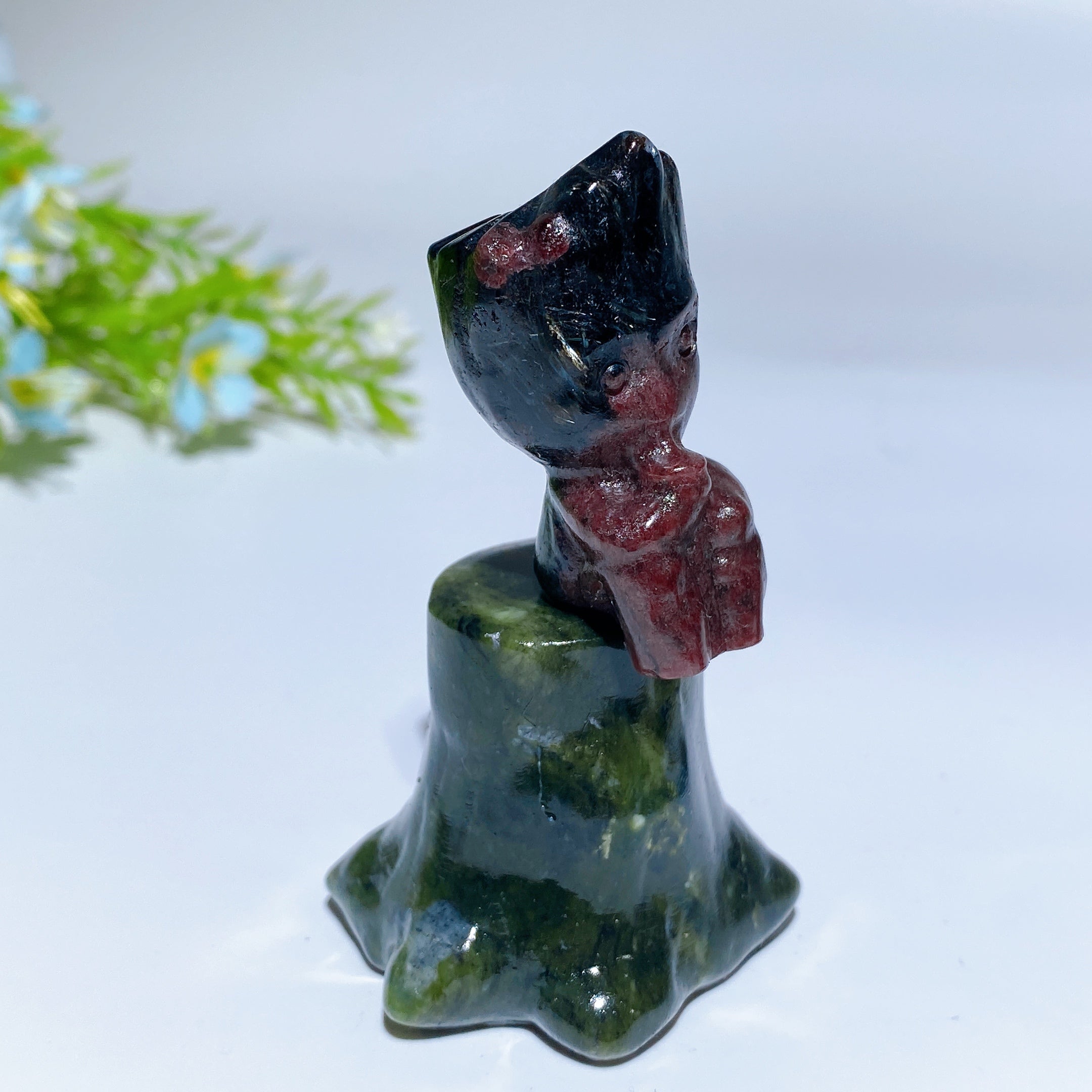 3.0 Inch Crystal Groot Figurine on Serpentine Stump