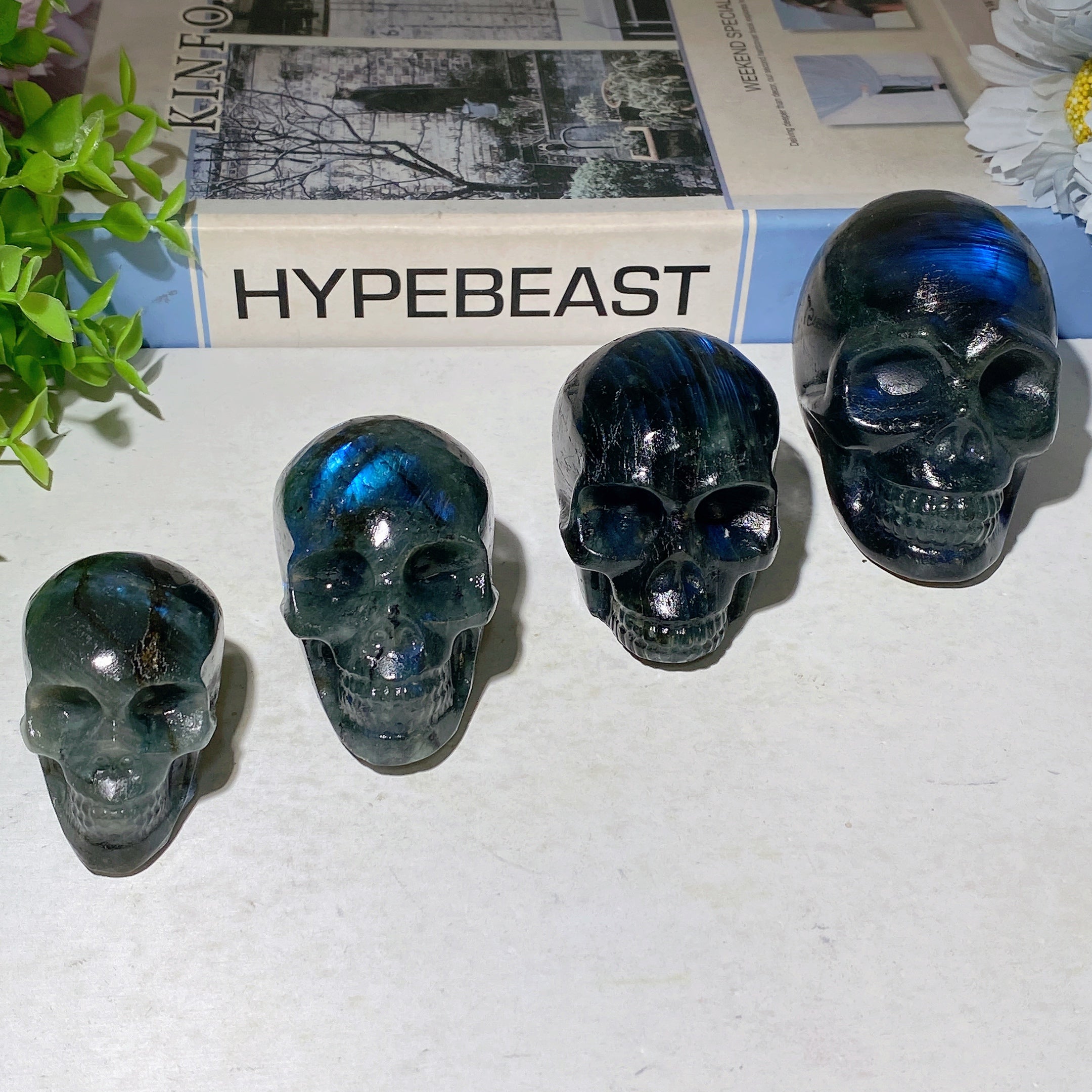 3.0 inch Labradorite Crystal Skull Carving for Healing