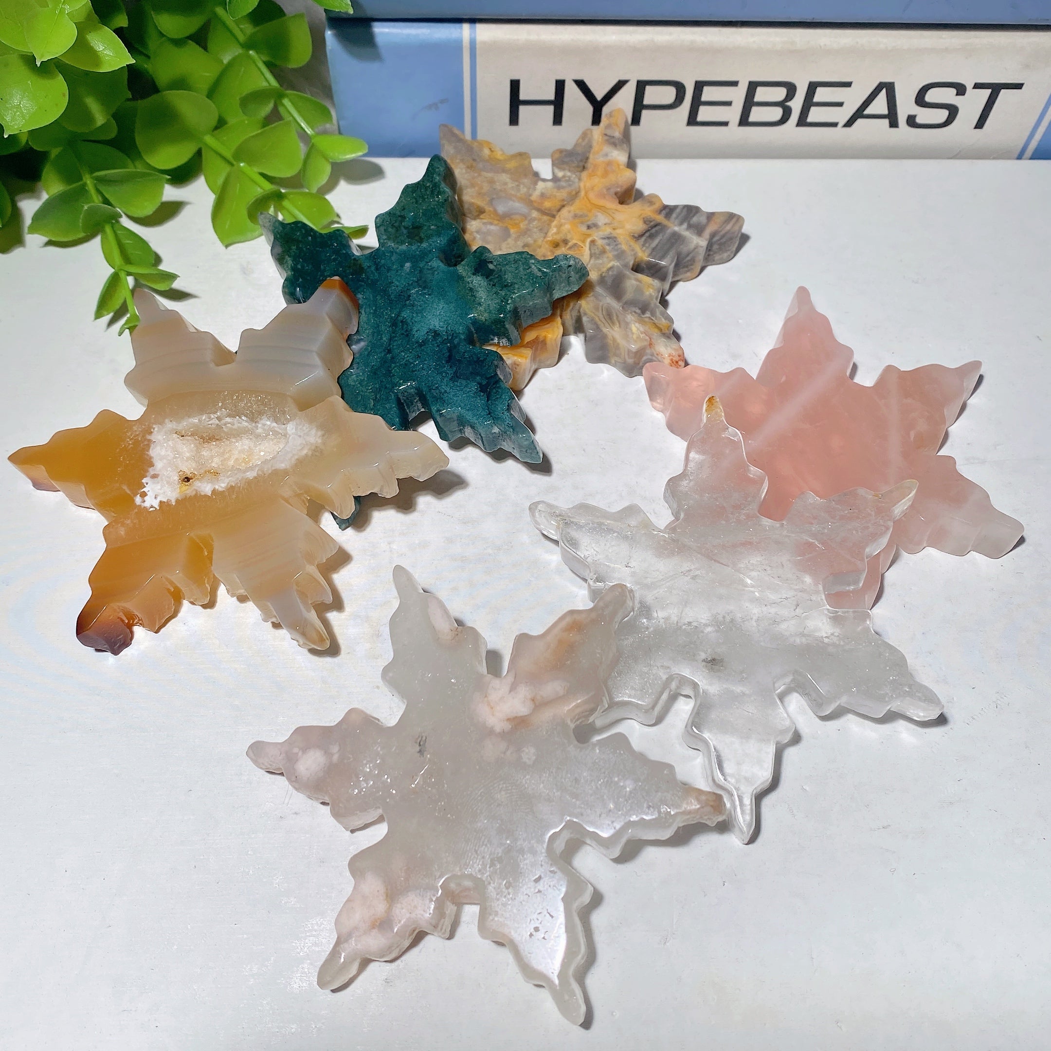 3.0" Mixed Crystal Snowflake Healing Figurines