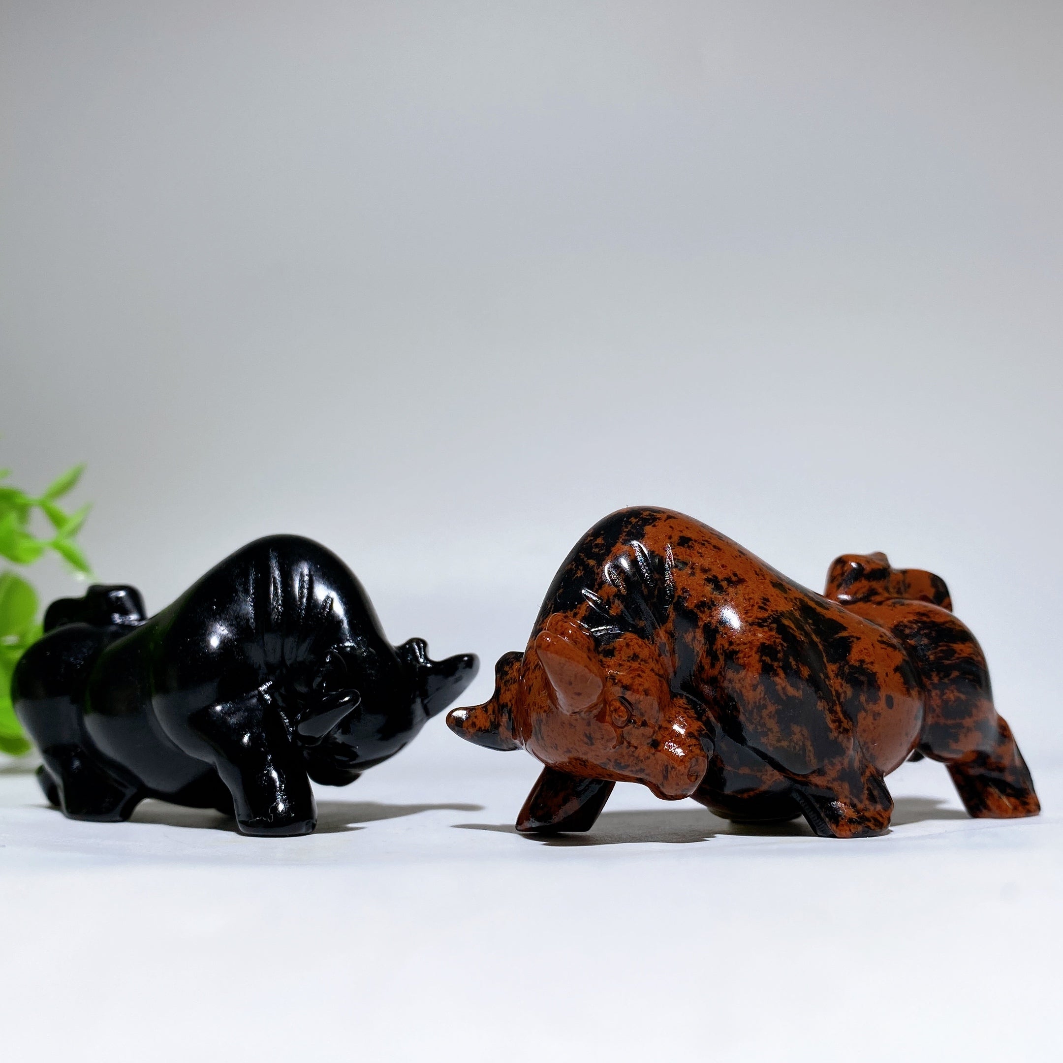 3.1-inch Crystal Bull Carving for Meditation & Healing