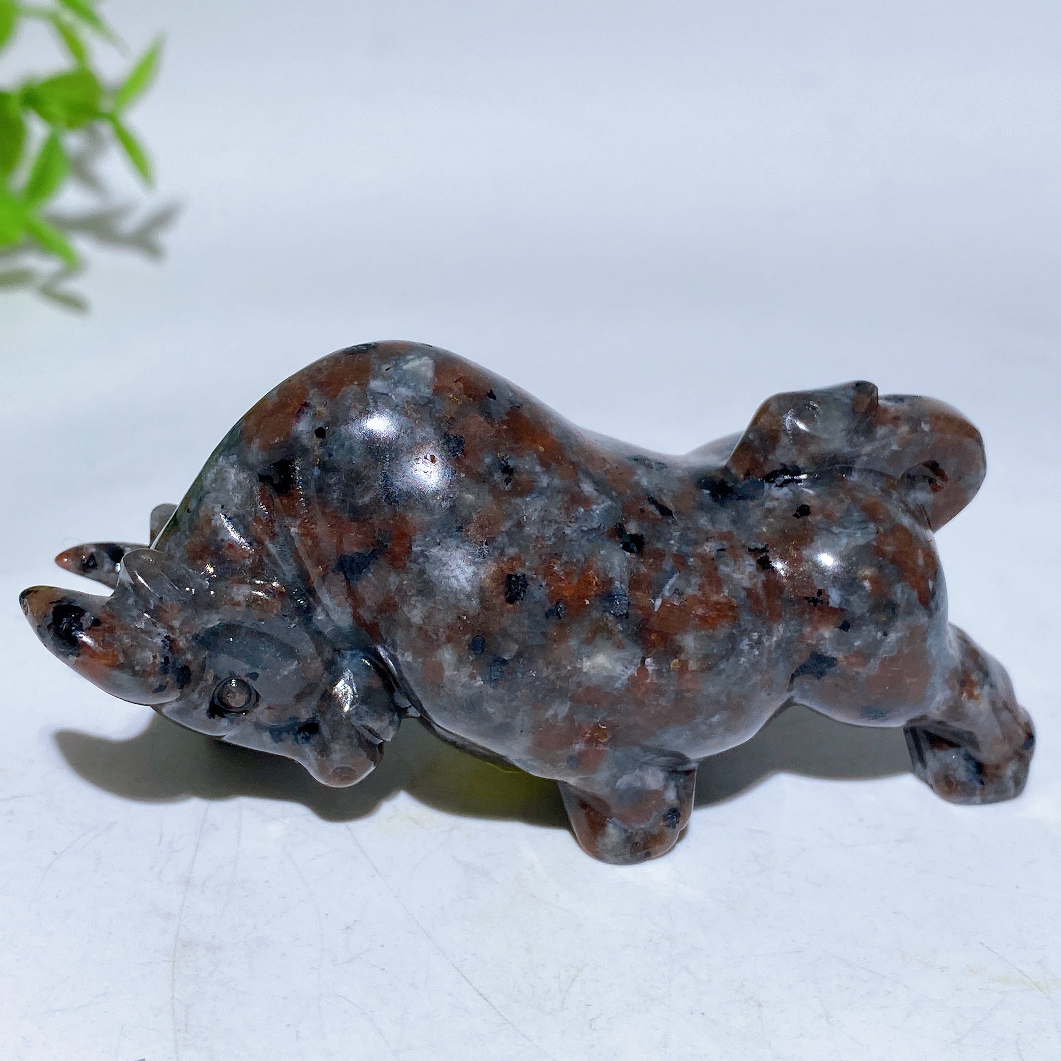3.1-inch Crystal Bull Carving for Meditation & Healing