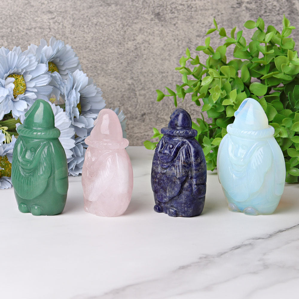 3.1 inch Crystal Santa Claus Figurine for Spiritual Decor
