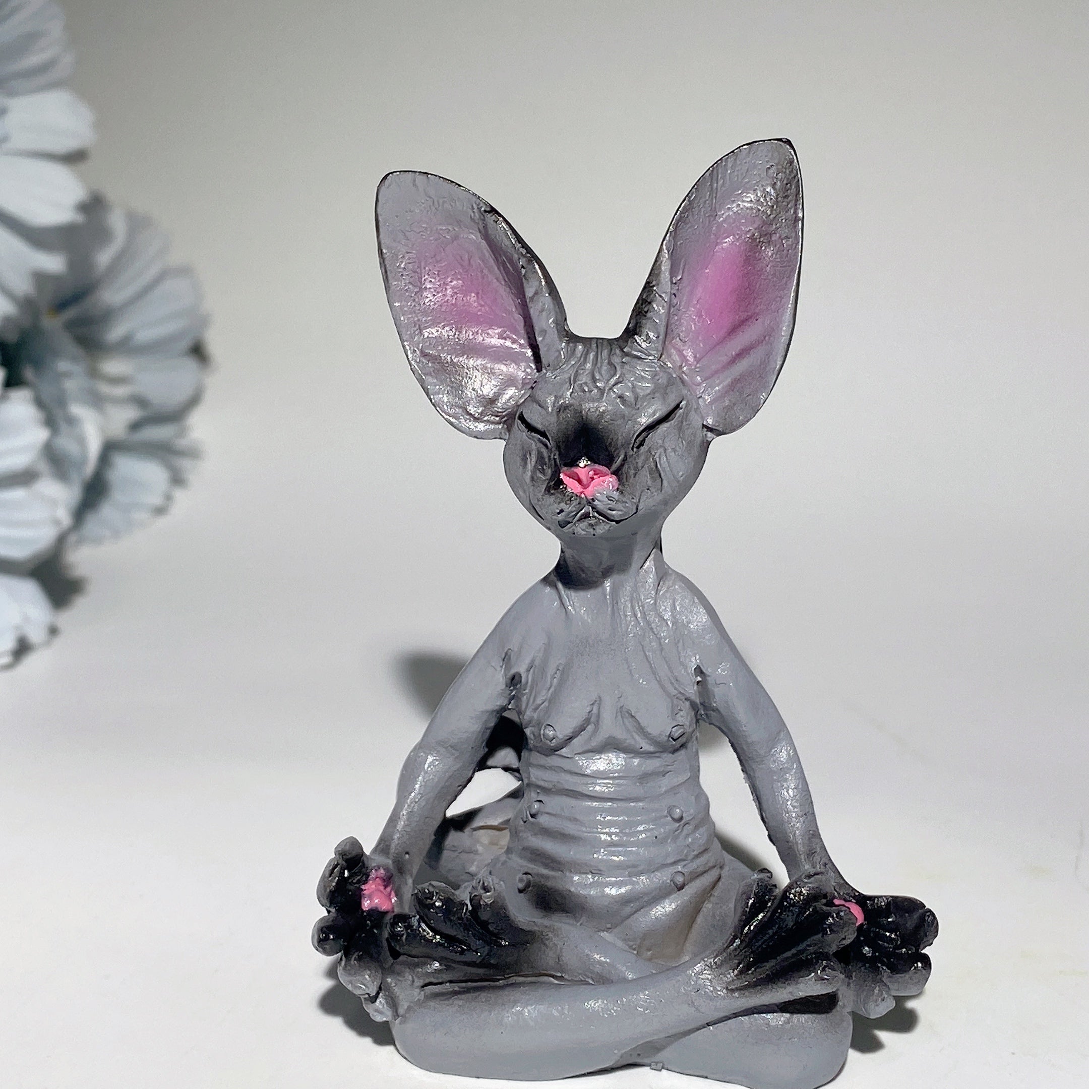 3.1 Inch Crystal Sphynx Cat Statue for Meditation