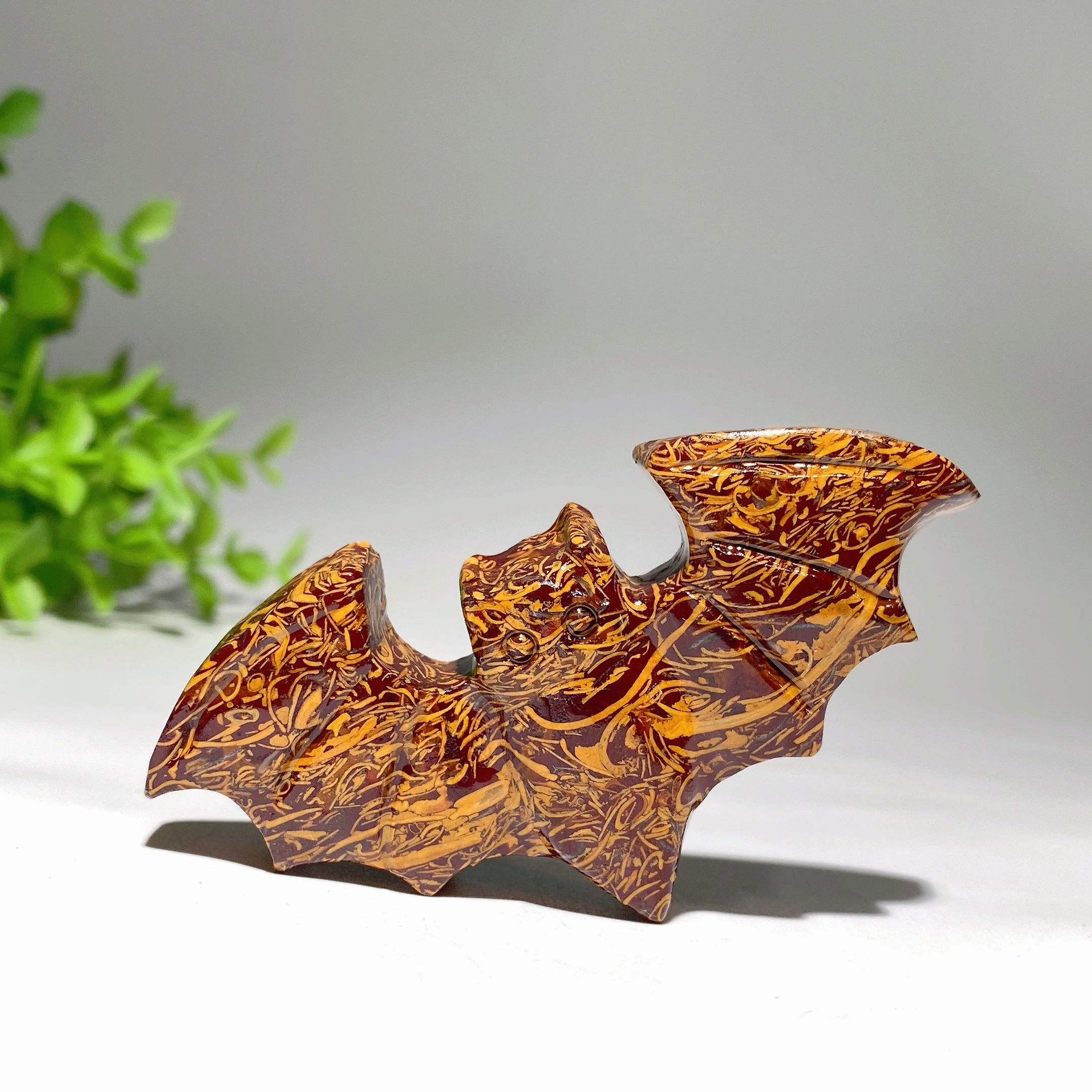 3.1 Inch Mixed Crystal Bat Carvings for Healing & Energy